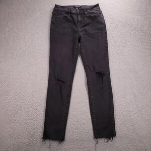 JUDY BLUE Jeans Size 5/27 Slim Fit Distressed Faded Black Stretch Denim